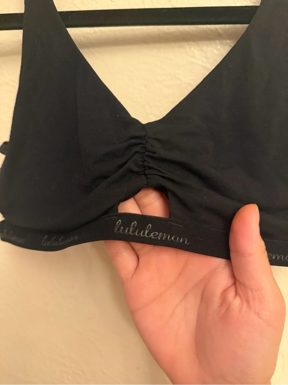 lululemon athletica Black V‑Neck Light Support Bralette